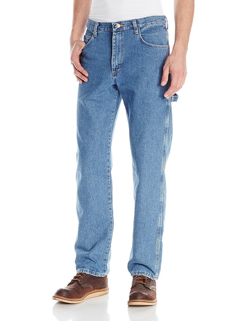 Red Kap Men's Loose Fit Dungaree, Stonewash, 33x32